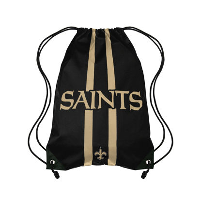 Picture of FOCO New Orleans Saints NFL Team Stripe Wordmark Drawstring Backpack