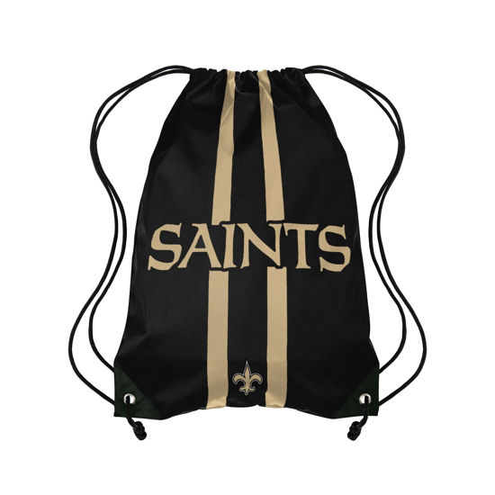Picture of FOCO New Orleans Saints NFL Team Stripe Wordmark Drawstring Backpack