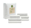 Picture of LANE LINEN 100% Organic Cotton Queen Sheets, 8Pc Queen Bed Sheets, Soft & Breathable Queen Size Sheets, Crisp Percale Weave, Hotel-Quality Bedding Sheets & Pillowcases - White Sheets (2 Pack)