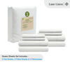 Picture of LANE LINEN 100% Organic Cotton Queen Sheets, 8Pc Queen Bed Sheets, Soft & Breathable Queen Size Sheets, Crisp Percale Weave, Hotel-Quality Bedding Sheets & Pillowcases - White Sheets (2 Pack)