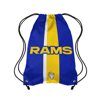 Picture of FOCO Los Angeles Rams NFL Team Stripe Wordmark Drawstring Backpack