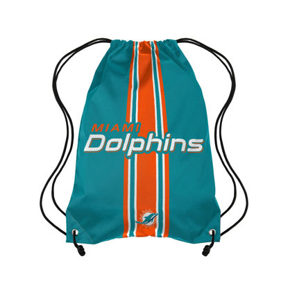 Picture of FOCO Miami Dolphins NFL Team Stripe Wordmark Drawstring Backpack