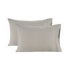 Picture of LANE LINEN 100% Organic Cotton Pillowcases - Standard Size, Ultra Soft and Crisp, Cool Percale Weave, Breathable, Sleeping Pillow Covers, Set of 2 - Snowdrop