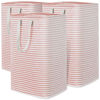 Picture of Lifewit 3 Pack Laundry Hamper Large Collapsible Laundry Baskets, Freestanding Waterproof Clothes Hamper with Easy Carry Handles in Laundry Room Bedroom Bathroom College Dorm for Adults, Pink, 3 x 80L