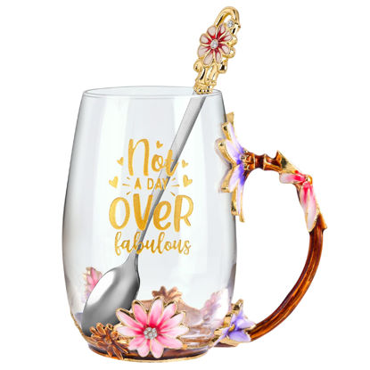 Picture of OEAGO Birthday Gifts for Women Mom Tea Cup Unique Friendship Mothers Gifts for Her from Daughter Son Ideas for Friend Female Sister Coworker