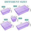 Picture of StorMiracle 23 PCS Drawer Organizer Set, 5 Varied Size Bathroom and kitchen Drawer cabinet organizer Trays, Clear Storage Bins for Makeup, Jewelry, Utensils and Gadgets, Purple