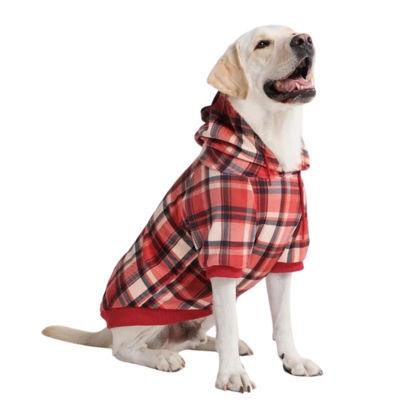 Picture of Spark Paws Dog Hoodie - Premium Quality, Buttery Soft, Superior Comfort and Fit, Calming Fleece Interior, Suitable for All Breeds - Red Plaid, 4XL