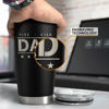 Picture of SANDJEST Five-star Dad Tumbler with Lid - Best Dad 20oz Insulated Stainless Steel Mug - Coffee Cup for Travel Sport Outdoor Activities Office, Gift for Birthday Father's Day