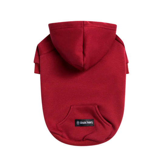 Picture of Spark Paws Dog Hoodie - Premium Quality, Buttery Soft, Superior Comfort and Fit, Calming Fleece Interior, Suitable for All Breeds - Burgundy - S