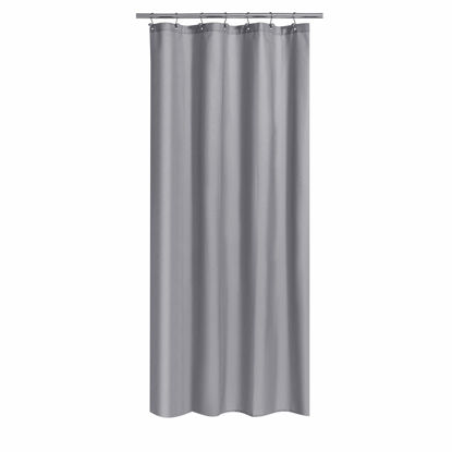 Picture of N&Y HOME Fabric Shower Stall Curtain or Liner 36 x 72 Inches - Hotel Quality, Machine Washable, Water Repellent - Gray, 36x72