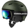 Picture of Odoland Ski Helmet and Goggles Set, Snowboard Helmet Glasses for Men, Women & Youth - Shockproof/Windproof Gear for Skiing, Snowboarding, OliveGreen, L