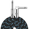 Picture of Sovvid Guitar Cable 20FT Instrument Cable Guitar Cord Electric Guitar Cable Guitar AMP Cord for Bass Guitar Keyboard 1/4 Inch Cable Right Angle Black Blue