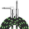 Picture of Sovvid Guitar Cable 6FT Instrument Cable Guitar Cord Electric Guitar Cable Guitar AMP Cord for Bass Guitar Keyboard 1/4 Inch Cable Right Angle Black Green
