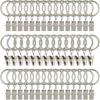 Picture of AMZSEVEN 44 Pack Metal Curtain Rings with Clips, Drapery Clips with Rings, Drapes Rings 1 in I D, Fits Diameter 6/8 in Curtain Rod, Matte Silver