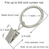 Picture of AMZSEVEN 44 Pack Metal Curtain Rings with Clips, Drapery Clips with Rings, Drapes Rings 1 in I D, Fits Diameter 6/8 in Curtain Rod, Matte Silver