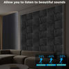 Picture of 8 Pack Self-Adhesive Soundproof Wall Panels, 12 x 12 x 0.47 In Sound Proof Foam Panels for Walls, 1.2lb/ft³ High Density, Thicker 0.47in, Acoustic Panels, Noise Dampening Panels Studio Black