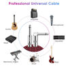 Picture of Sovvid Guitar Cable 10FT 2 Pack Instrument Cable Guitar Cord Electric Guitar Cable Guitar AMP Cord for Bass Guitar Keyboard 1/4 Inch Cable Right Angle Blue and Red