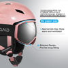 Picture of Odoland Ski Helmet and Goggles Set, Snowboard Helmet Glasses for Men, Women & Youth - Shockproof/Windproof Gear for Skiing, Snowboarding, Snowmobile Starry Pink,M
