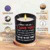 Picture of Valentines Gifts for Her Him - Valentines Candles for Couple, Birthday Gifts for Men Women Boyfriend Girlfriend Husband Wife - Vanilla Lavender Scented Candle 10oz