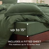 Picture of Bedsure King Duvet Cover Set with Fitted Sheet - Soft Double Brushed Olive Green Bedding Duvet Cover Set, 6 Pieces, Includes 1 Duvet Cover, 1 Fitted Sheet, 2 Pillow Shams, 2 Pillowcases, NO Comforter