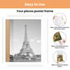 Picture of upsimples 11x17 Picture Frame White 3 Pack, Scratch-Proof 11 x 17 Poster Frames for Photo Gallery - Slide-In Strips, Horizontal or Vertical Wall Mounting