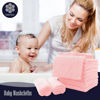 Picture of 32 Pack Baby Washcloths - Luxury Coral Fleece - Extra Absorbent and Soft Wash Clothes for Newborns, Infants and Toddlers - Suitable for Sensitive Skin and New Born - Baby Shower - Pink, 10x10 Inch