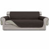 Picture of Easy-Going Reversible Oversized Couch Cover for 3 Cushion Couch Sofa Cover for Dogs Water Resistant Furniture Protector Cover with Foam Sticks for Pet (Oversized Sofa, Chocolate/Beige)