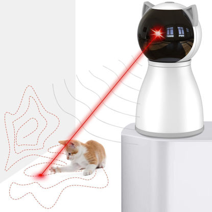 Picture of YVE LIFE Laser Cat Toys for Indoor Cats,The 4th Generation Real Random Trajectory Motion Activated Rechargeable Automatic Cat Laser Toy,Interactive Cat Toys for Bored Indoor Adult Cats/Kittens/Dogs