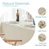 Picture of Veblandy Rectangle 4 Feet Tablecloth 60x84 inch Linen Textured Table Cloth Stain and Wrinkle Resistant Washable Polyester, Decorative Table Cover Waterproof for Dining, Buffet and Camping, Beige