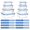 Picture of Vtopmart 8 Pack Glass Food Storage Containers with Airtight Lids, Glass Meal Prep Containers, Bento Boxes for Lunch, for Microwave, Oven, Freezer and Dishwasher, BPA Free