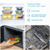 Picture of Vtopmart 8 Pack Glass Food Storage Containers with Airtight Lids, Glass Meal Prep Containers, Bento Boxes for Lunch, for Microwave, Oven, Freezer and Dishwasher, BPA Free