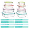 Picture of Vtopmart 8 Pack Glass Food Storage Containers with Airtight Lids, Glass Meal Prep Containers, Bento Boxes for Lunch, for Microwave, Oven, Freezer and Dishwasher, BPA Free