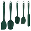 Picture of HOTEC High Heat Resistant Food Grade Silicone Rubber Spatula Set for Baking, Cooking, and Mixing Non Stick Dishwasher Safe BPA-Free Dark Green Set of 5
