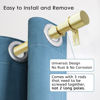 Picture of Byondeth Curtain Rods for Windows 16 to 48 or 60 Inches Max Adjustable Length 1 Inch Diameter Window Curtain Rod with Aluminium Finials, Warm Gold…