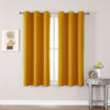 Picture of ChrisDowa Grommet Room Darkening Curtains for Bedroom and Living Room - 2 Panels Set Thermal Insulated Blackout Curtains (Mustard Yellow, 42W x 63L)