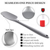 Picture of HOTEC Food Grade Silicone Rubber Spatula Set for Kitchen Baking, Cooking, and Mixing High Heat Resistant Non Stick Dishwasher Safe BPA-Free Set of 5 Grey