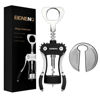 Picture of Wine Opener with Stainless Steel Wine Foil Cutter, Zinc Alloy Premium Wing Corkscrew Wine Bottle Opener with Multifunctional Bottles Opener