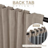 Picture of 100% Blackout Shield Linen Blackout Curtains for Bedroom 96 Inches Long, Back Tab/Rod Pocket Living Room Drapes, Thermal Insulated Blackout Curtains 2 Panels Set, 50" W x 96" L, Faux Linen