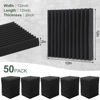 Picture of 50 Pack Acoustic Foam Panels,2"X 12" X 12"Sound Proof Foam Panels-High Density Sound Absorbing Panels,Fire Resistant Soundproof Wedges Panels for Studio Recording & Office & Home
