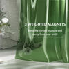 Picture of AmazerBath Extra Long Shower Curtain Liner, Clear Green Shower Curtain Liner 84 Inches Long, 72x84 Plastic Shower Curtain Liner, Cute Tall Shower Liner, PEVA Bathroom Shower Curtain Liners & 3 Magnets