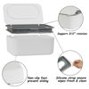 Picture of 2 Pack Wipes Dispenser, Wipe Holder for Baby & Adult, Seposeve Refillable Wipe Container, Keeps Wipes Fresh, One-Handed Operation. Non-Slip, Easy Open/Close Wipes Pouch Case(2 Grey)