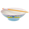 Picture of Silver Buffalo Care Bears Grumpy Bear Foodie Eating Sushi and Noodles Ceramic Ramen Noodle Rice Bowl with Chopsticks, Microwave Safe, 30 Ounces