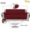 Picture of Easy-Going Reversible Couch Cover for 3 Cushion Couch Sofa Cover for Dogs Water Resistant Furniture Protector Cover with Foam Sticks Elastic Straps for Pet Cat (Sofa, Christmas Red/Ivory)