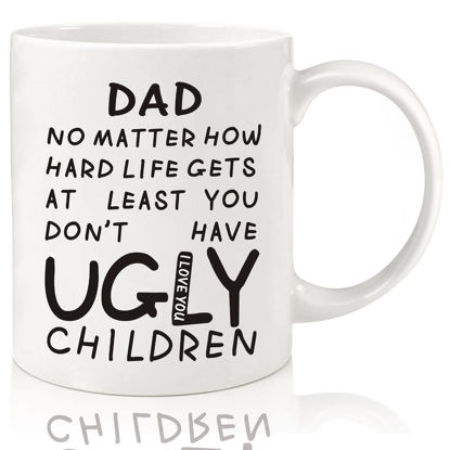 Picture of Fathers Day Dad Gifts from Daughter Son Wife,11oz Funny Coffee Mug Gifts for Dad Grandpa Father in Law,Unique Fathers Day Present Idea for Father Husband Men Him,Dad Birthday Gifts for New Dad Stepdad