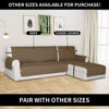 Picture of Easy-Going Reversible Chaise Lounge Couch Cover Water Resistant Sofa Cover Sectional L Shaped Sofa Slipcover with Adjustable Straps Furniture Protector for Dogs (115X34 in, Camel/Camel)