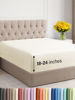 Picture of Extra Deep Queen Fitted Sheet - Hotel Luxury Single Fitted Sheet Only - Easily Fits 18 inch to 24 inch Mattress - Soft, Wrinkle Free, Breathable and Comfy - Extra Deep Pockets Off White Fitted Sheet