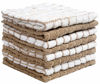 Picture of Bumble Premium Cotton Dish Cloths (12" x 12") Tan Check Design | Highly Absorbent, Natural Ring Spun Cotton | Kitchen Dish Towel Set | 380 GSM - 8 Pack