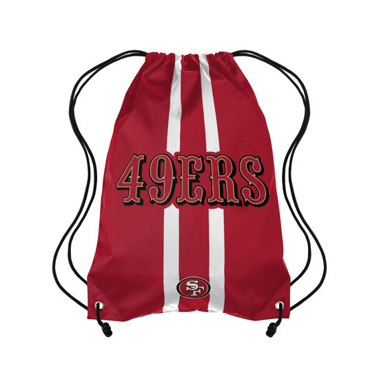 Picture of FOCO San Francisco 49ers NFL Team Stripe Wordmark Drawstring Backpack