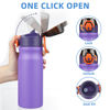 Picture of BJPKPK Stainless Steel Insulated Water Bottle With Straw Lid 18oz Reusable Metal Thermos Bottles Keep Cold And Hot,Purple