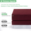Picture of Dynamene Burgundy Fabric Shower Curtain - Waffle Weave Textured Heavy Duty Cloth Shower Curtains for Bathroom, 256GSM Hotel Luxury Weighted Bath Curtain Set with 12 Plastic Hooks,72x72, Burgundy